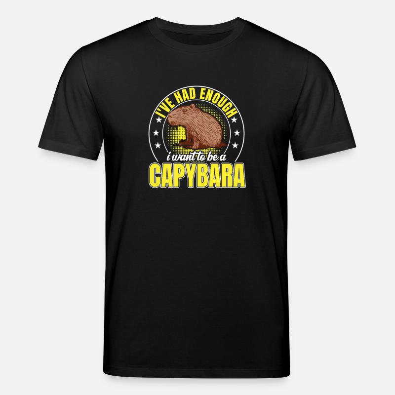 Capybara has enough capybara - Stanley/Stella CREATOR Unisex Organic T-Shirt - black