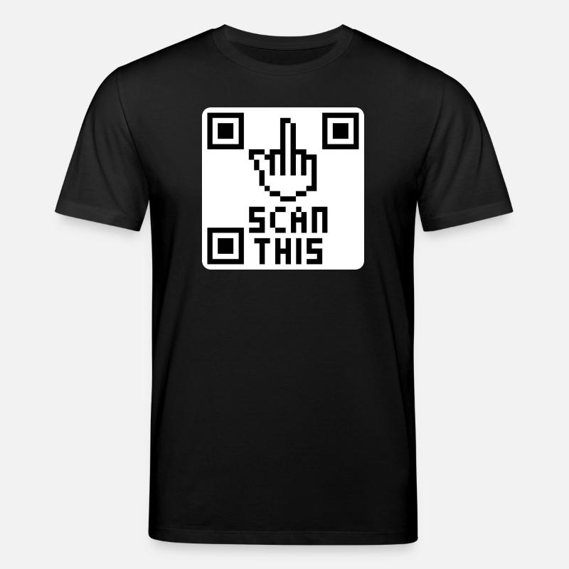 QRcode Mittelfinger - Stanley/Stella Unisex Bio-T-Shirt CREATOR - Schwarz