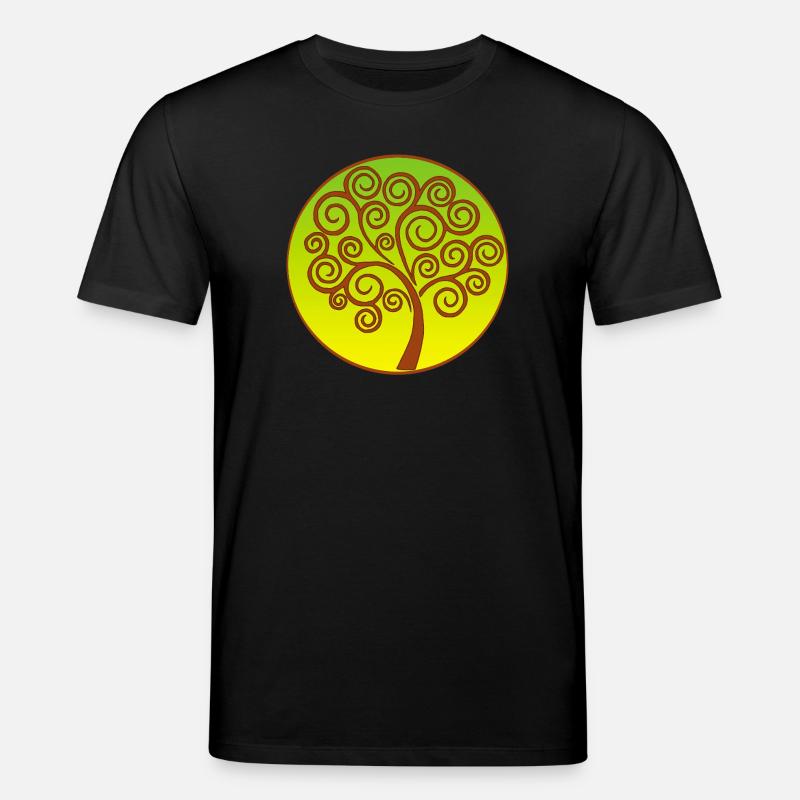 Spiralförmiger Baum des Lebens - Stanley/Stella Unisex Bio-T-Shirt CREATOR  - Schwarz
