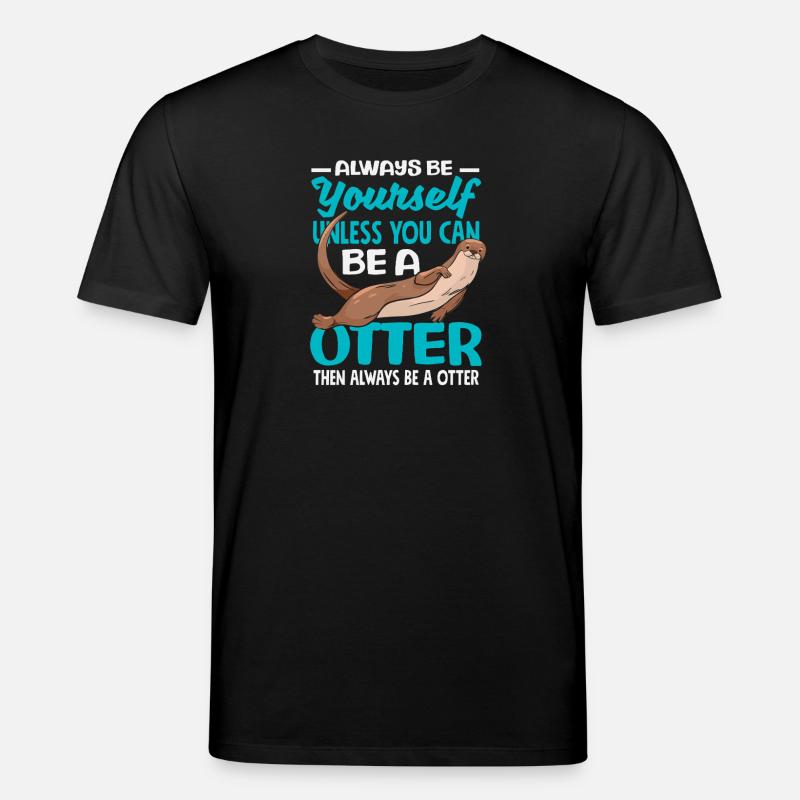 Sei Du Selbst Seeotter Cartoon - Stanley/Stella Unisex Bio-T-Shirt CREATOR  - Schwarz