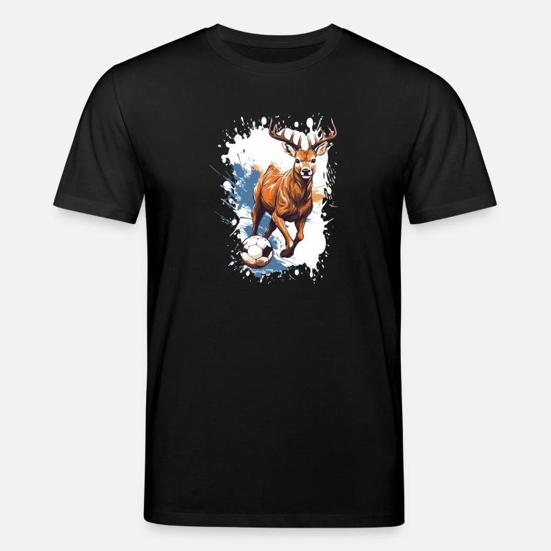 Hirsch Fussball Team - Stanley/Stella Unisex Bio-T-Shirt CREATOR  - Schwarz