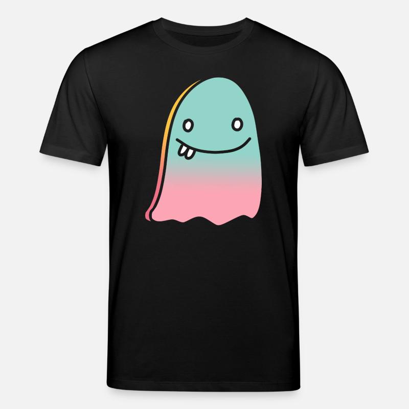 Ghost doodle gradient - Stanley/Stella CREATOR Unisex Organic T-Shirt - black