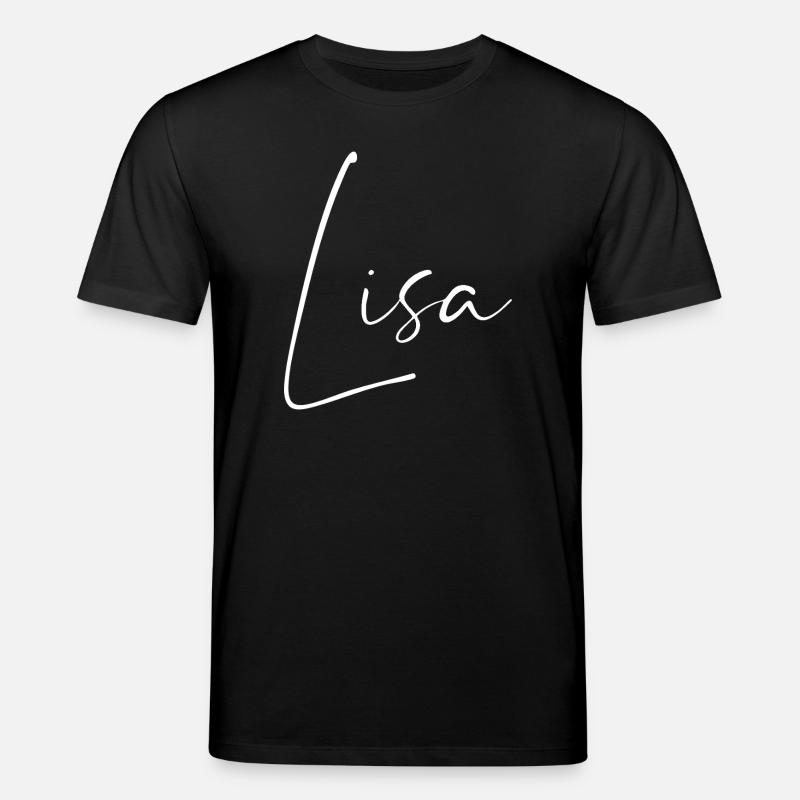 lisa / handschrift name design (weiß) - Stanley/Stella Unisex Bio-T-Shirt CREATOR  - Schwarz