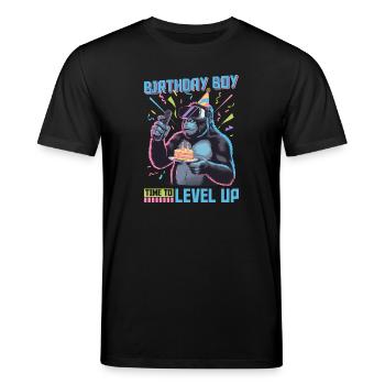 Birthday Gamer VR - Stanley/Stella CREATOR Unisex Organic T-Shirt - black - Front - Alina (178cm) & Michal (187cm)