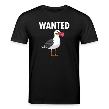 Gesucht Möwe Eiscreme Abenteuer - Stanley/Stella Uniseks bio-T-Shirt CREATOR  - zwart - Voor - Alina (178cm) & Michal (187cm)