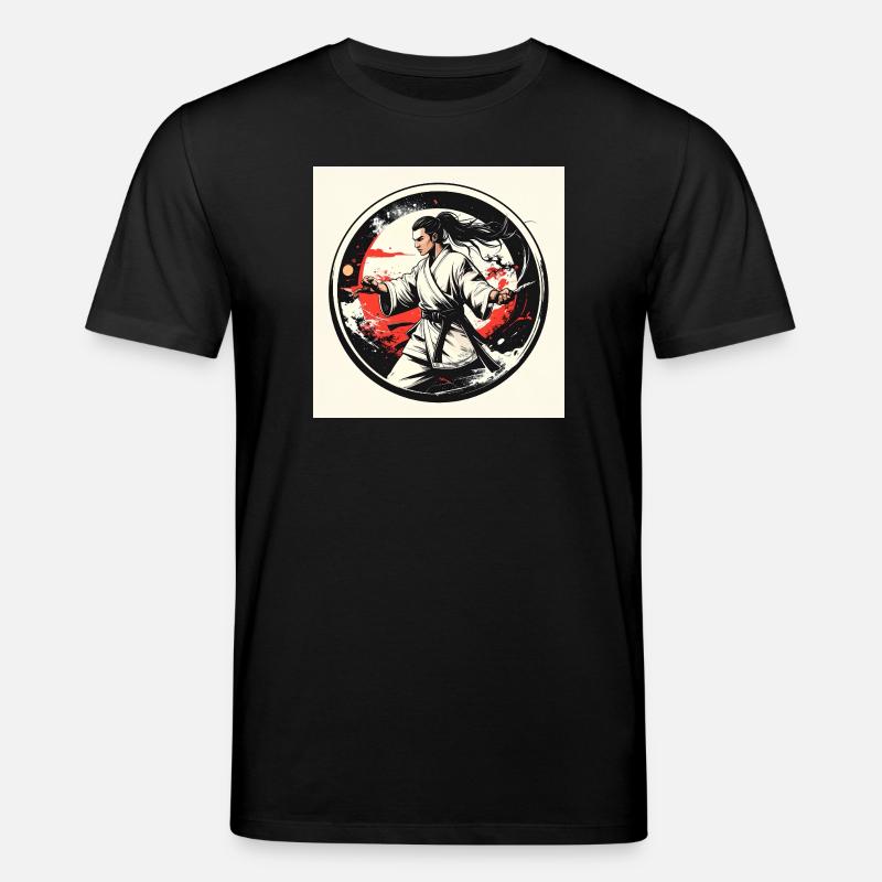 Kampfkunstheld im weißen Gi - Stanley/Stella Unisex Bio-T-Shirt CREATOR  - Schwarz