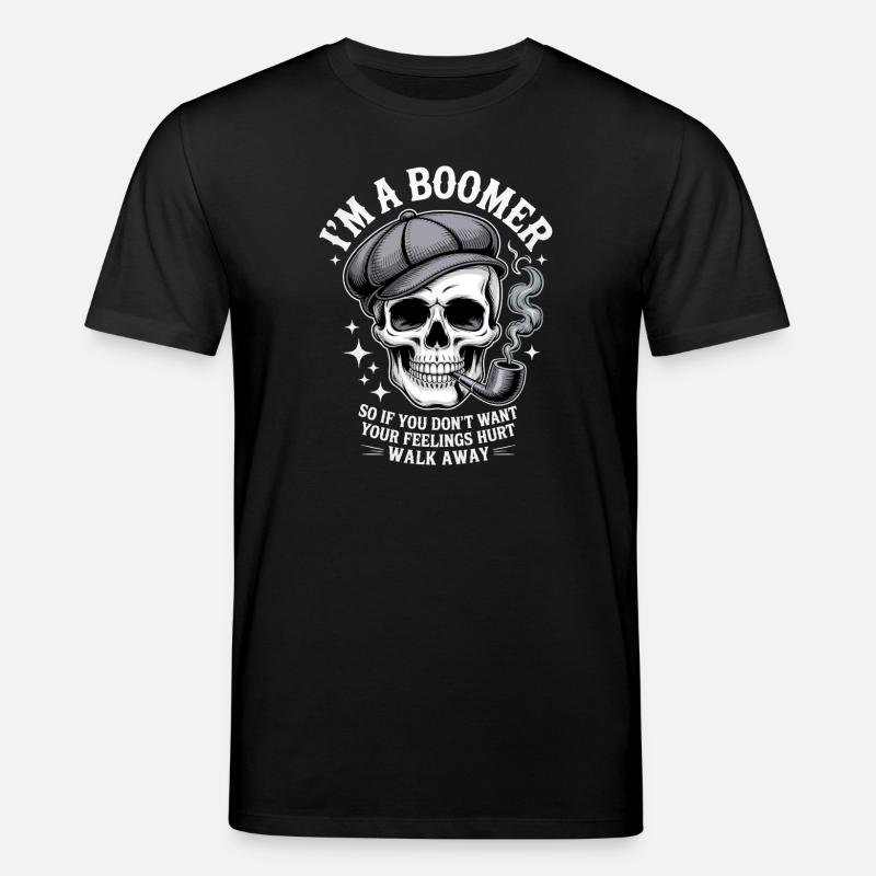 Schädel mit Pfeife Bomber Humor - Stanley/Stella Unisex Bio-T-Shirt CREATOR  - Schwarz