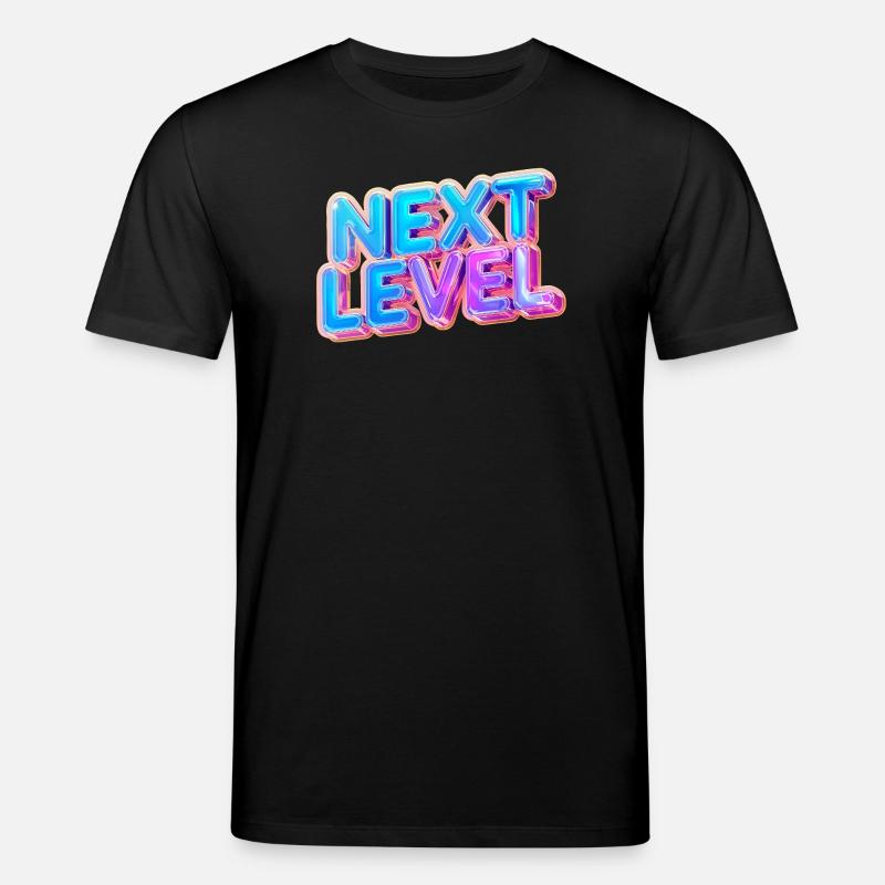 3D-Text der nächsten Stufe – mutiges Verlaufsdesign - Stanley/Stella Unisex Bio-T-Shirt CREATOR - Schwarz