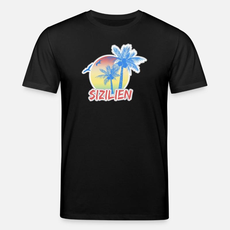 La Sicile comme vacances - T-shirt bio CREATOR Stanley/Stella Unisexe - noir