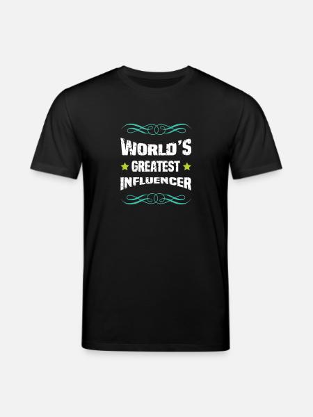 World's Best Influencer - Stanley/Stella CREATOR Unisex Organic T-Shirt - black