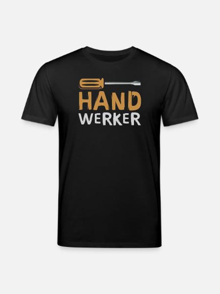 Craftsman lettering with screwdriver - Stanley/Stella CREATOR Unisex Organic T-Shirt - black