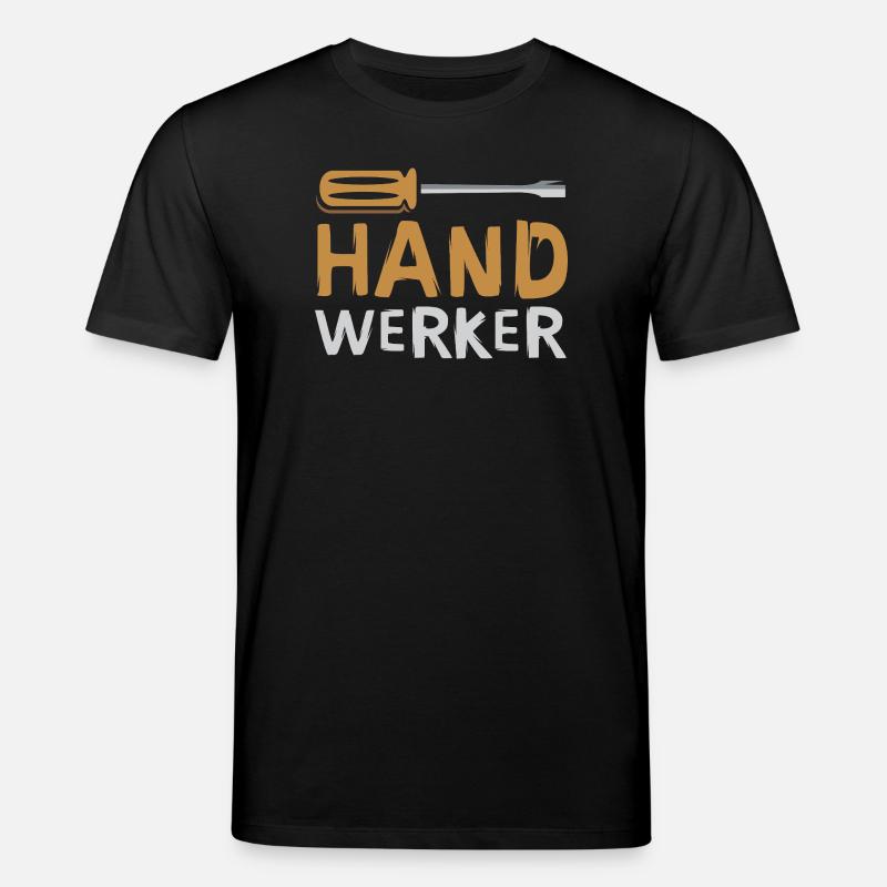 Handwerker Schriftzug mit Schraubendreher - Stanley/Stella Unisex Bio-T-Shirt CREATOR  - Schwarz