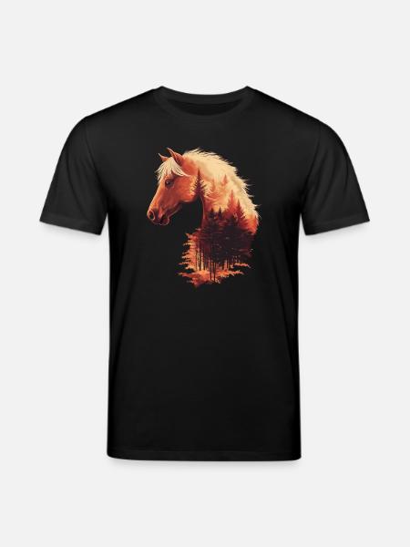Horse Autumn - Stanley/Stella CREATOR Unisex Organic T-Shirt - black
