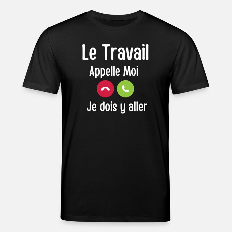 Die Arbeit ruft mich - Stanley/Stella Unisex Bio-T-Shirt CREATOR  - Schwarz