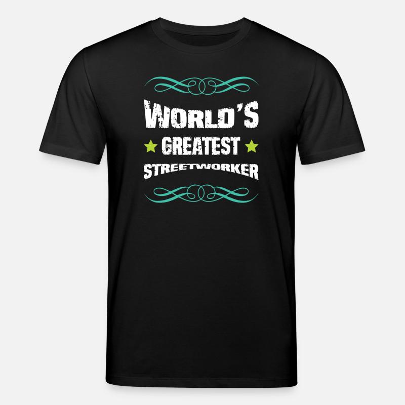 Weltbester Straßenarbeiter - Stanley/Stella Unisex Bio-T-Shirt CREATOR  - Schwarz