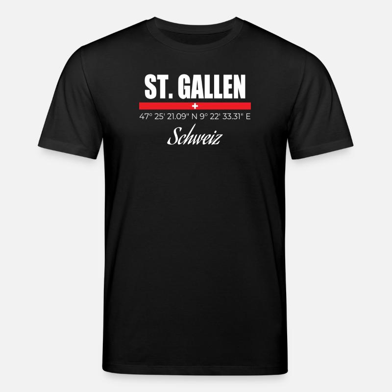 St. Gallen - Stanley/Stella Unisex Bio-T-Shirt CREATOR  - Schwarz