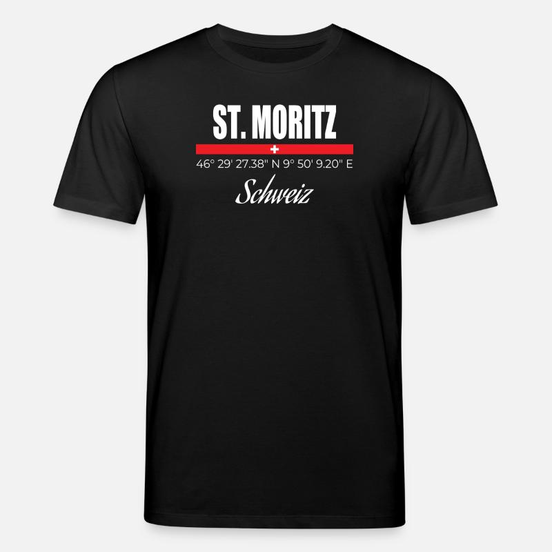 St. Moritz - Stanley/Stella Unisex Bio-T-Shirt CREATOR  - Schwarz