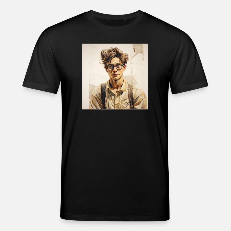 Lässig Lernender Portrait mit Brille - Stanley/Stella Unisex Bio-T-Shirt CREATOR  - Schwarz