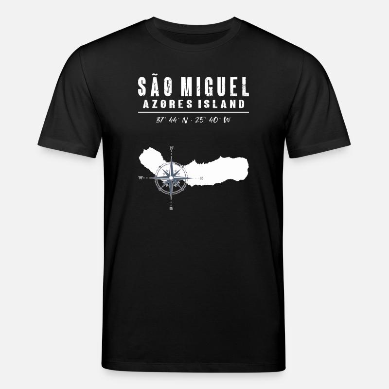 São Miguel Azoren Kompass Retro - Stanley/Stella Unisex Bio-T-Shirt CREATOR - Schwarz