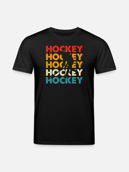 Hockey Eishockey Eishockeyspieler Geschenk - Stanley/Stella CREATOR Unisex Organic T-Shirt - black
