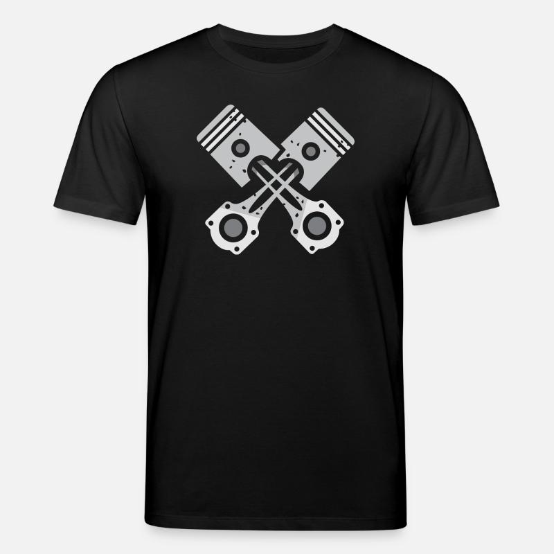 Gekreuzte Kolben Grau Mechaniker Design - Stanley/Stella Unisex Bio-T-Shirt CREATOR  - Schwarz