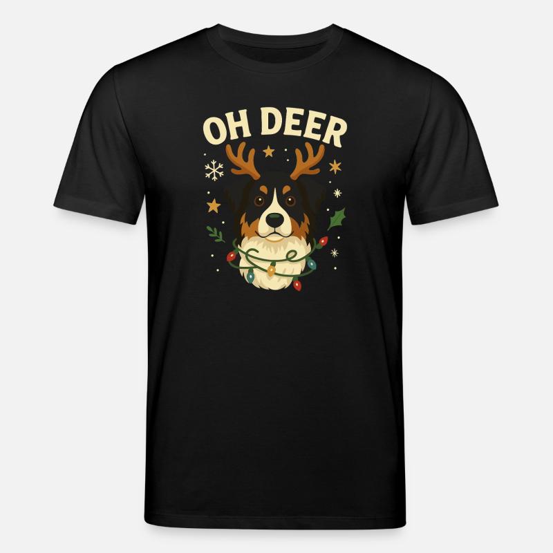 Mignon berger australien Noël Design - T-shirt bio CREATOR Stanley/Stella Unisexe - noir