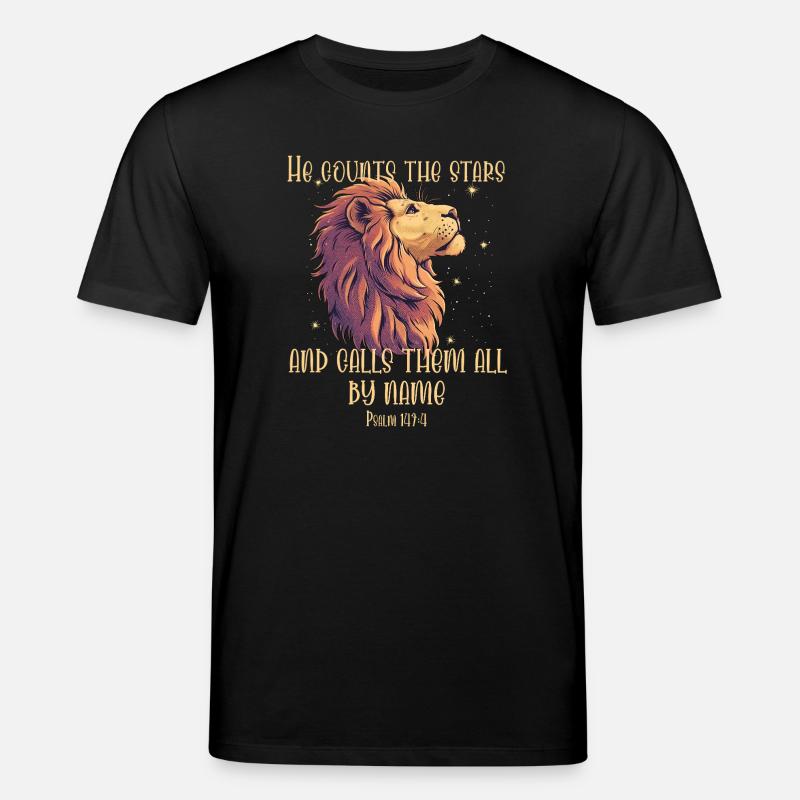 Löwe Bibelvers Christlich - Stanley/Stella Unisex Bio-T-Shirt CREATOR  - Schwarz