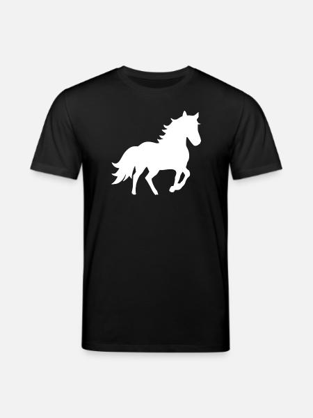 Heste Silhuetter T-shirt Gift Rider - Stanley/Stella CREATOR økologisk unisex-T-shirt - sort