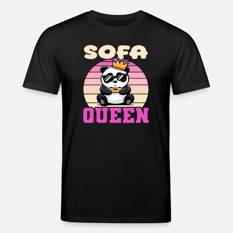 Sofa queen panda gamen - Stanley/Stella CREATOR Unisex Organic T-Shirt - black