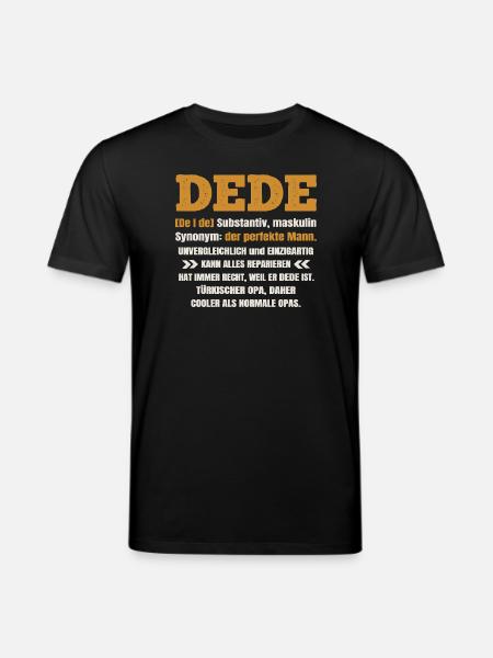 Türk Dede Design - Bedste Dede (bedstefar) nogensinde - Stanley/Stella CREATOR økologisk unisex-T-shirt - sort