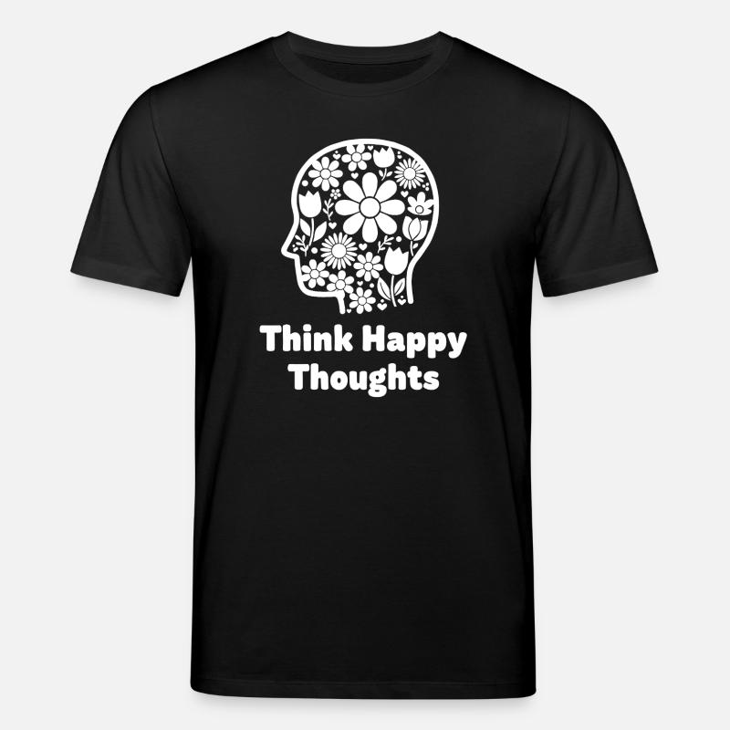 Tête de fleurs penser positivement - T-shirt bio CREATOR Stanley/Stella Unisexe - noir