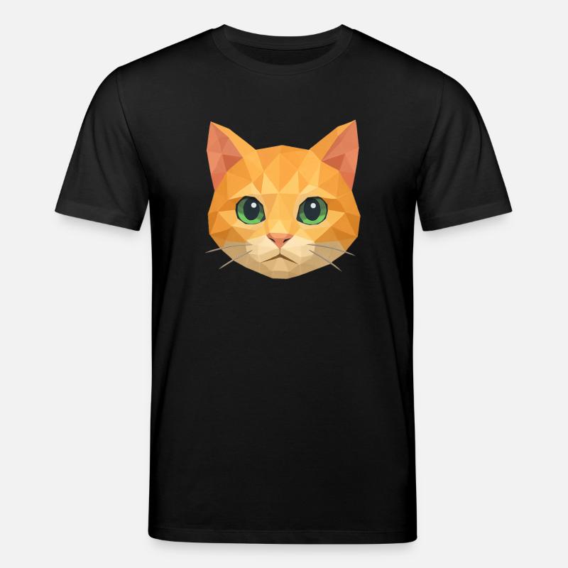Polygon Cat – Conception géométrique de chat - T-shirt bio CREATOR Stanley/Stella Unisexe - noir