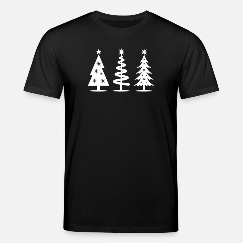 Weihnachtsbäume - Stanley/Stella Unisex Bio-T-Shirt CREATOR  - Schwarz