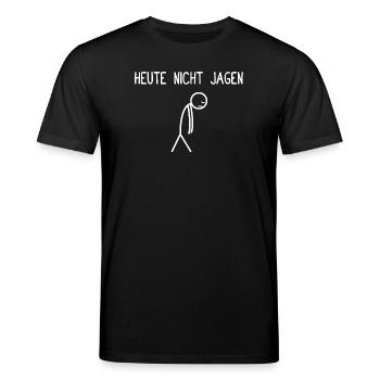 Heute nicht jagen Jäger - Stanley/Stella Unisex Bio-T-Shirt CREATOR  - Schwarz - Vorne - Alina (178cm) & Michal (187cm)