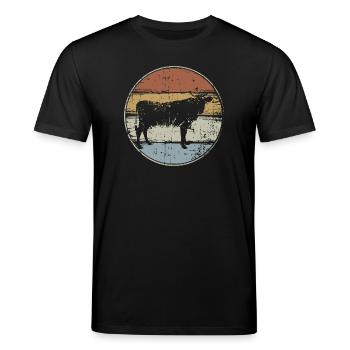 Vache Vintage - T-shirt bio CREATOR Stanley/Stella Unisexe - noir - Devant - Alina (178cm) & Michal (187cm)