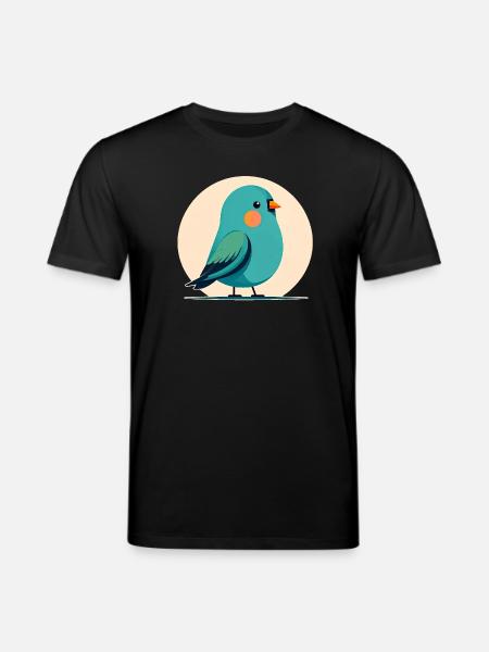 Small green-blue bird - Stanley/Stella CREATOR Unisex Organic T-Shirt - black