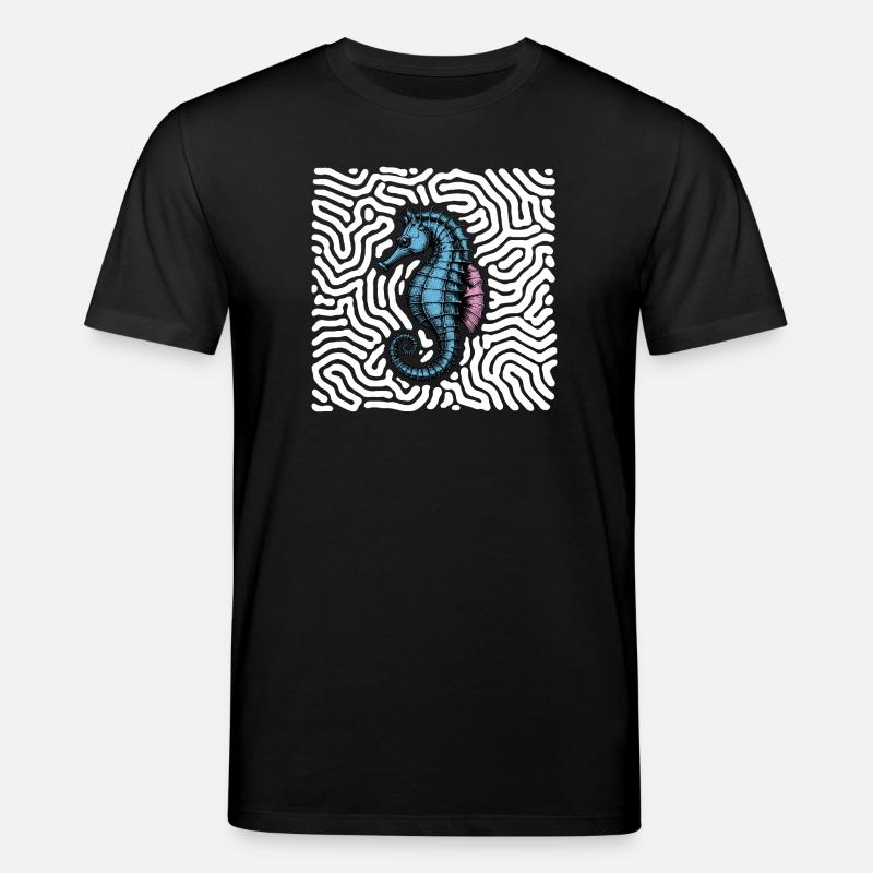 Seepferdchen - Stanley/Stella Unisex Bio-T-Shirt CREATOR  - Schwarz