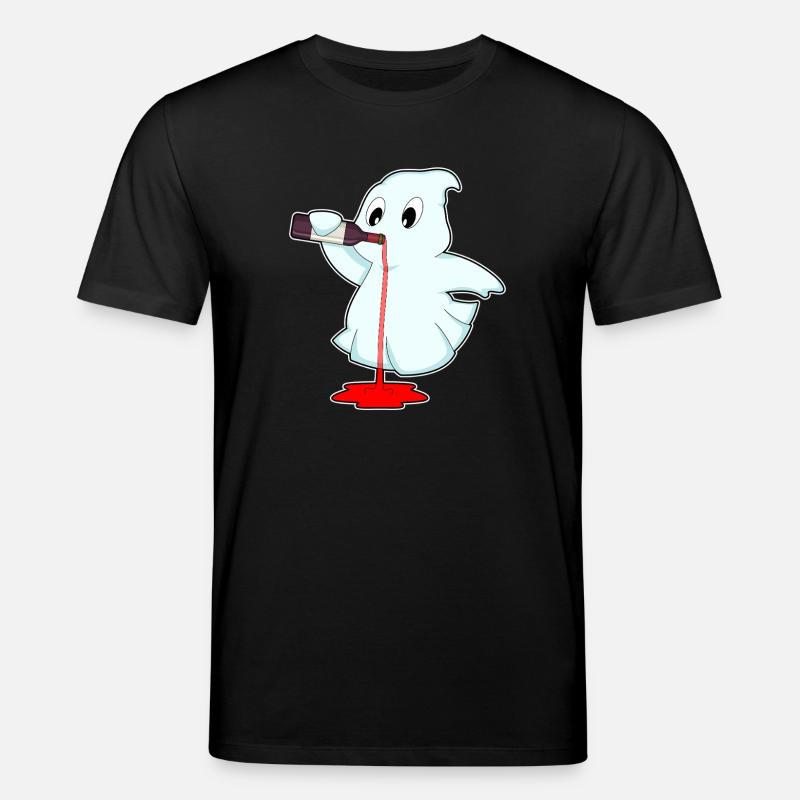 Geist Flasche Rotwein - Stanley/Stella Unisex Bio-T-Shirt CREATOR  - Schwarz