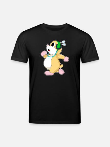Hamster Jogger Jogging Sports - Stanley/Stella CREATOR Unisex Organic T-Shirt - black