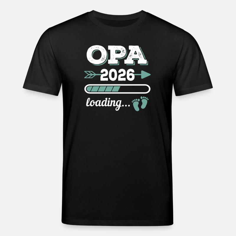 Opa 2026 Loading Werdender Großater Geschenkidee - Stanley/Stella Unisex Bio-T-Shirt CREATOR  - Schwarz