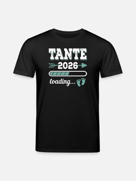 Aunt 2026 Loading Aunt-to-be Gift Idea - Stanley/Stella CREATOR Unisex Organic T-Shirt - black