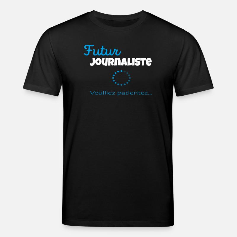 Future Journalist – Please Wait - Stanley/Stella CREATOR Unisex Organic T-Shirt - black