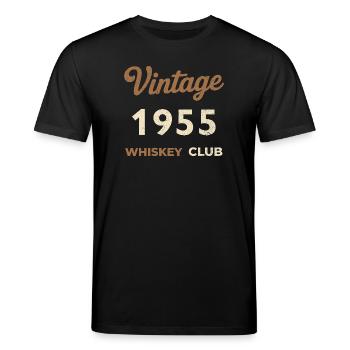 Millésime 1955 – Whiskey Club Rétro Année de naissance - T-shirt bio CREATOR Stanley/Stella Unisexe - noir - Devant - Alina (178cm) & Michal (187cm)