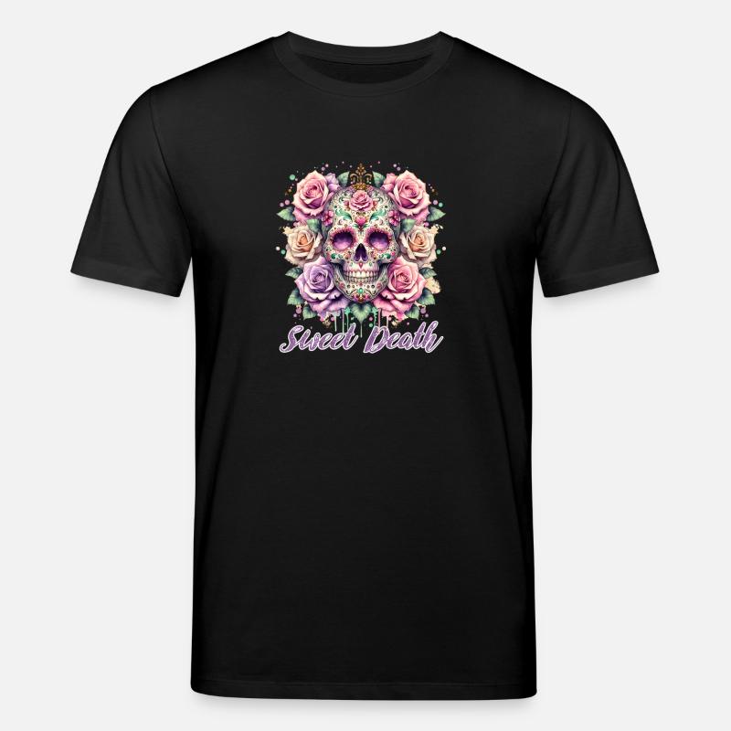 Fleurs Crâne Beauté Floraison - T-shirt bio CREATOR Stanley/Stella Unisexe - noir