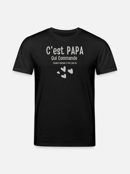 Het is papa die bestelt als mama afwezig is - Stanley/Stella Uniseks bio-T-Shirt CREATOR  - zwart