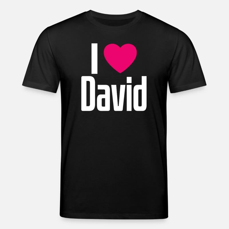 J’aime David Coeur rose J’aime David - T-shirt bio CREATOR Stanley/Stella Unisexe - noir