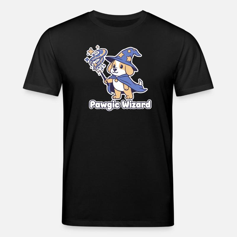 Pawagic Wizard Magic Dog - Stanley/Stella CREATOR Unisex Organic T-Shirt - black