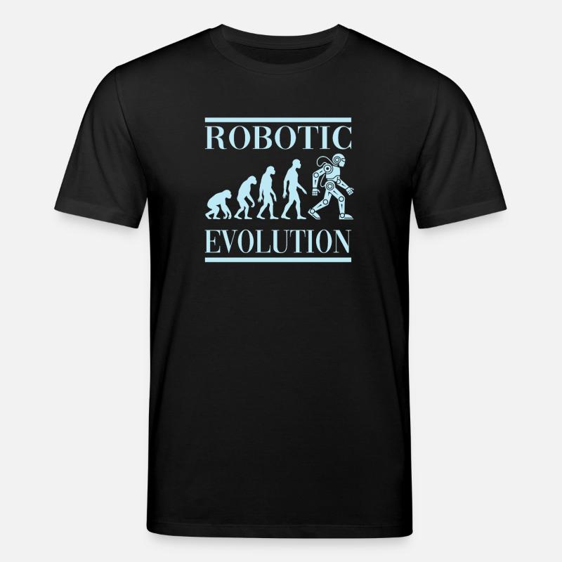 Robot Evolution Progress Human Future - Stanley/Stella CREATOR Unisex Organic T-Shirt - black