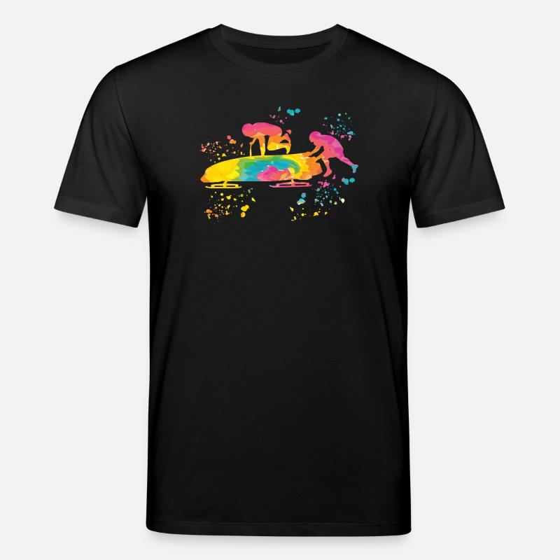 Bobfahrer Bobschlitten Zweierbob - Stanley/Stella Unisex Bio-T-Shirt CREATOR  - Schwarz
