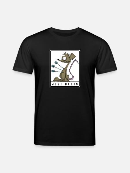 Funny darts comic motif. JUST DARTS - Stanley/Stella CREATOR Unisex Organic T-Shirt - black